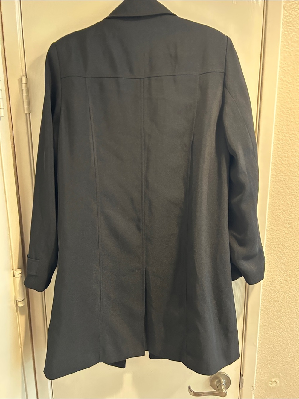 Vintage Liz Claiborne Black Double Breasted Car Coat Jacket Women’s - Picture 9 of 9